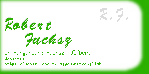 robert fuchsz business card